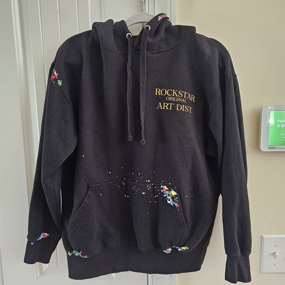 Rockstar Original Black Hoodie with Colorful Accents